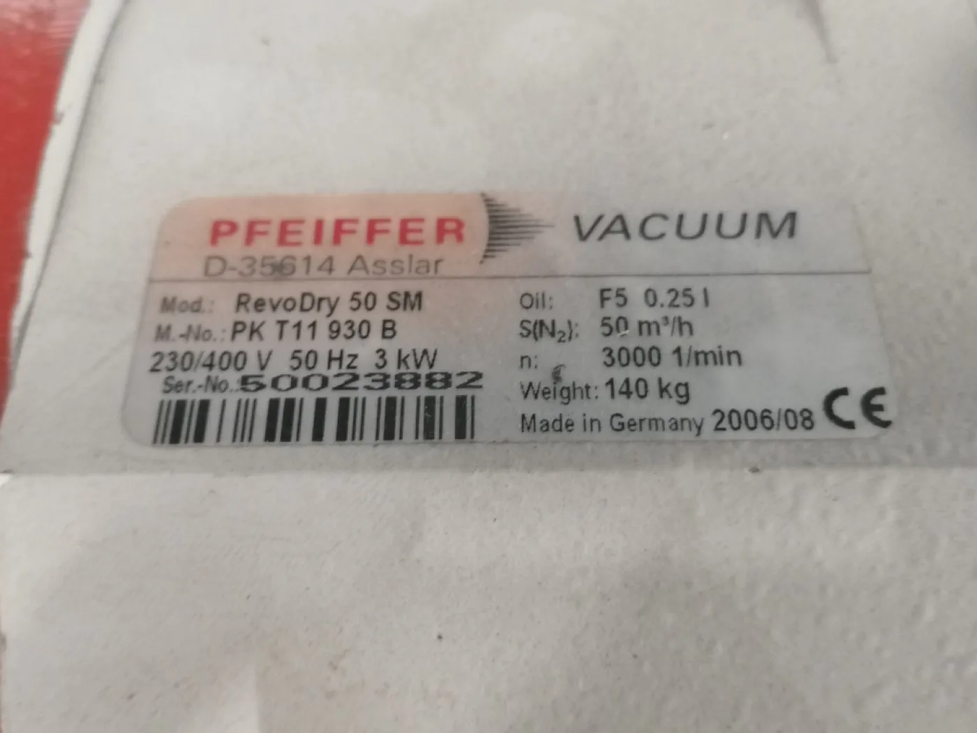 Pfeiffer RevoDry 50 SM/ TRH-261 (incl booster) - Vacuum pump - 8