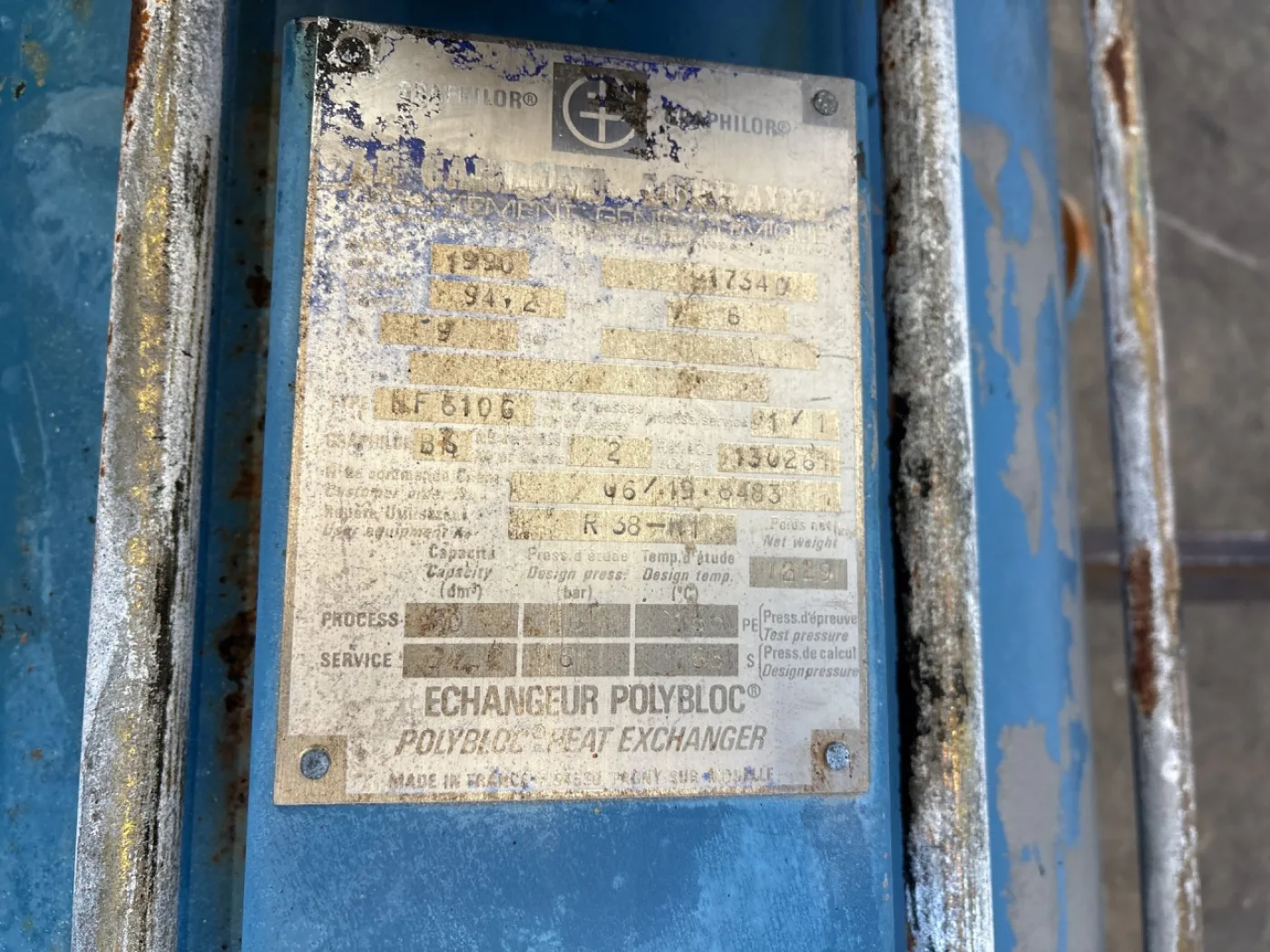 Le Carbone-Lorraine Polybloc NF610G (16 m2) - Shell and tube heat exchanger - 5