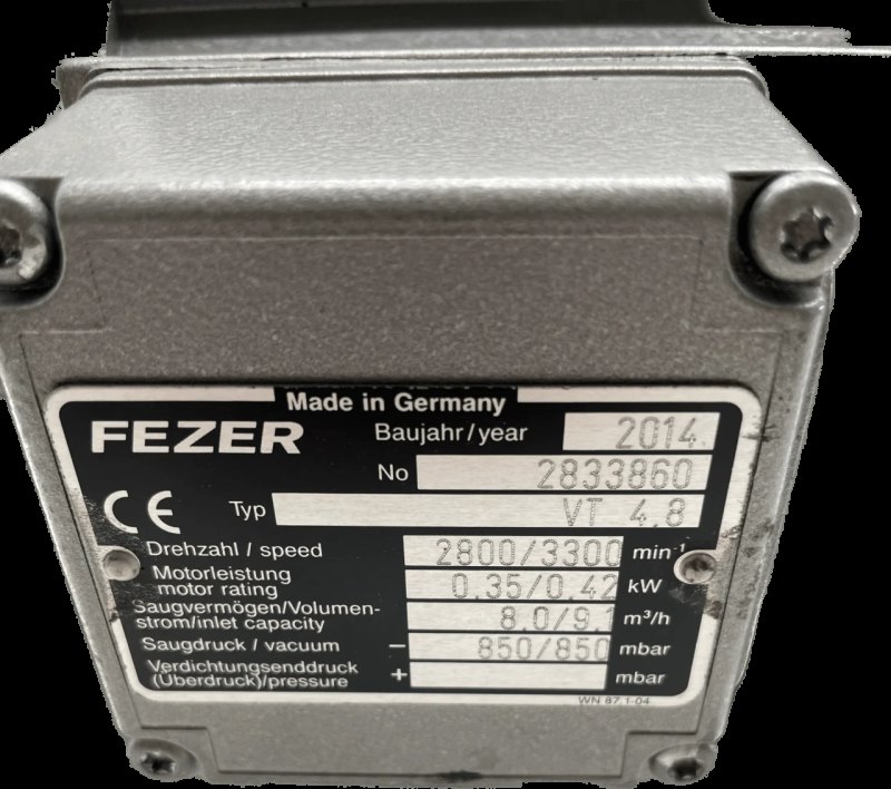 FEZER Trockenlaufende Drehschieberpumpe VT48