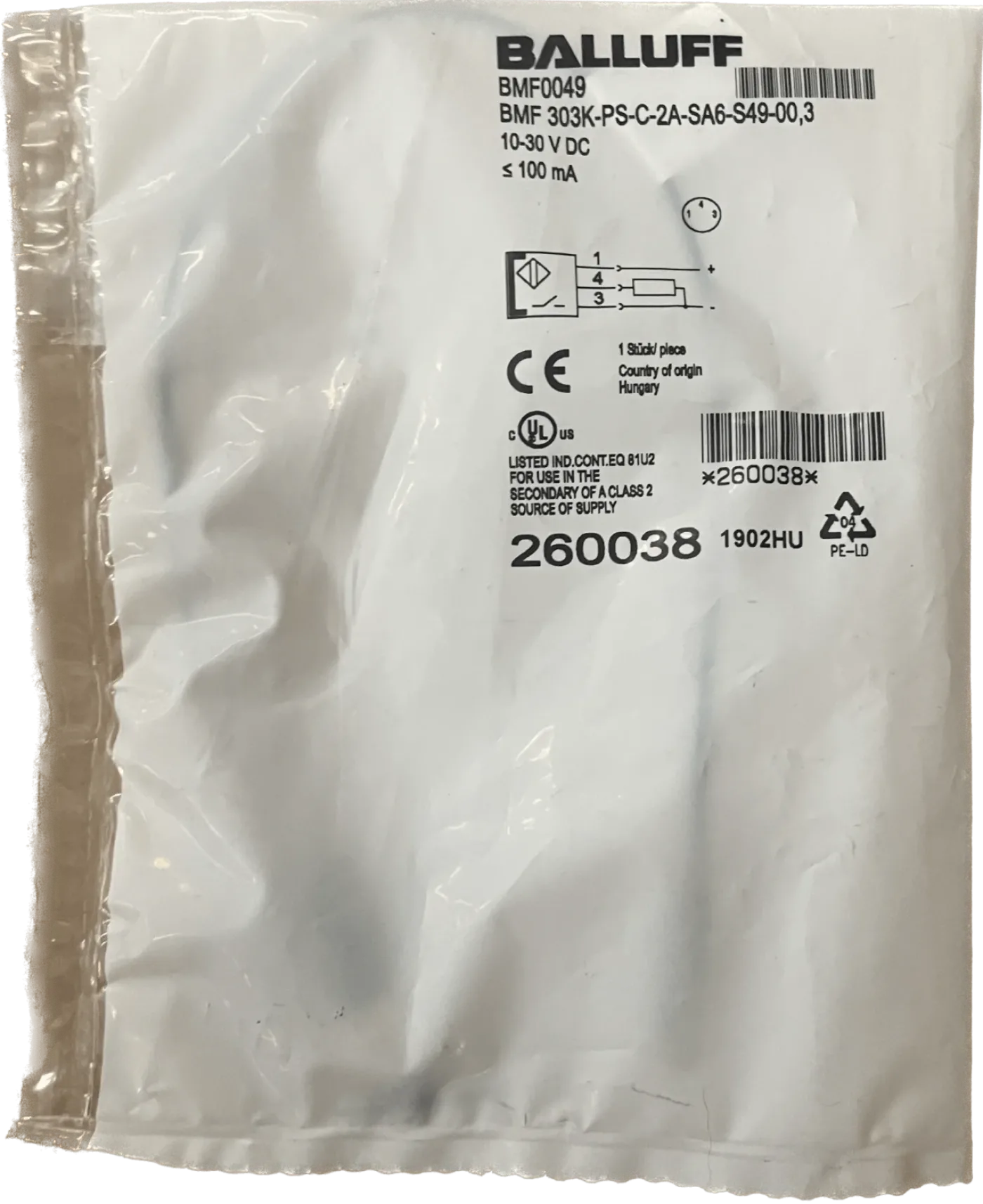 BALLUFF Magnetfeld-Sensoren für mehrere Nutformen BMF 303K-PS-C-2A-SA6-S49-00,3 - 1