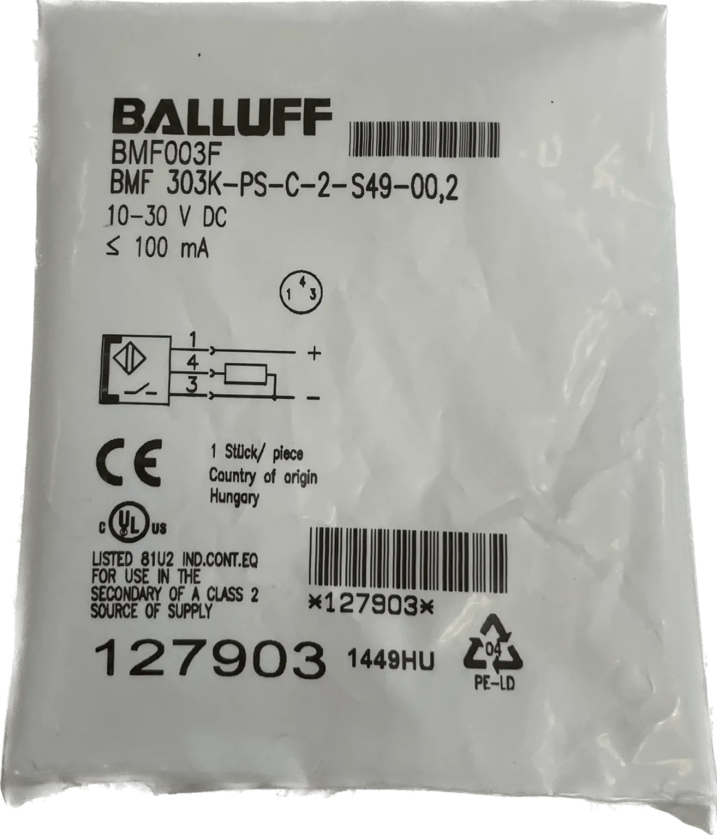 BALLUFF Magnetfeld-Sensoren für mehrere Nutformen BMF 303K-PS-C-2-S49-00,2 - 1