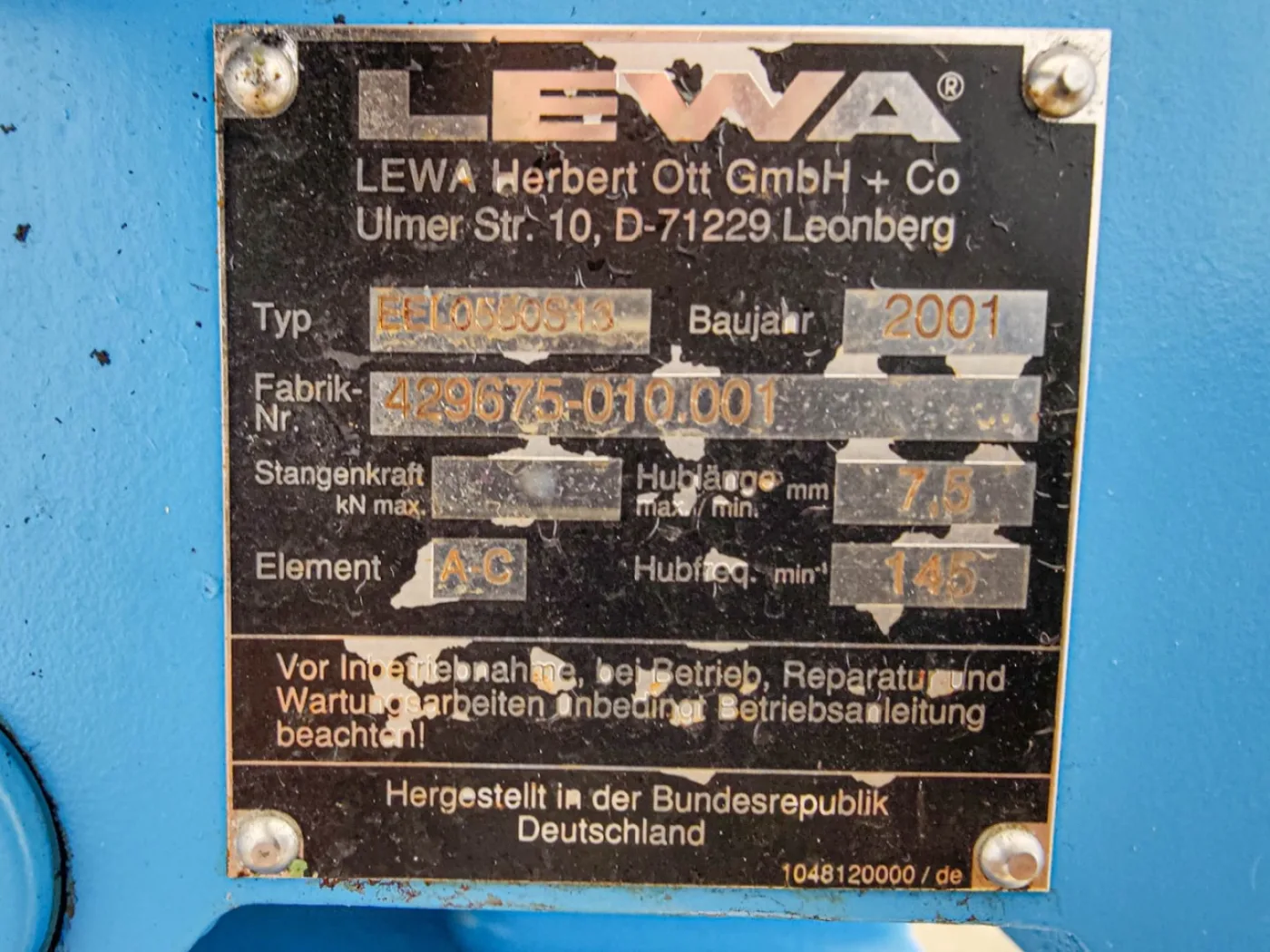 Lewa EEL550S13 - Dosing pump - 3