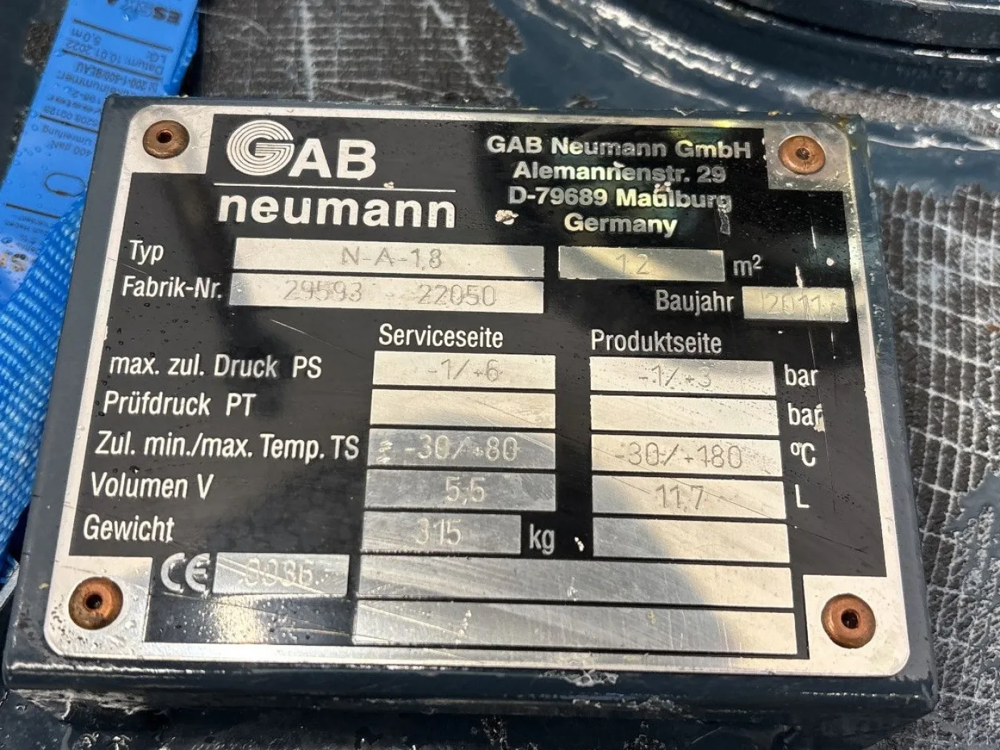 Gab Neumann N-A-1,8 1,2 m2 - Shell and tube heat exchanger - 3