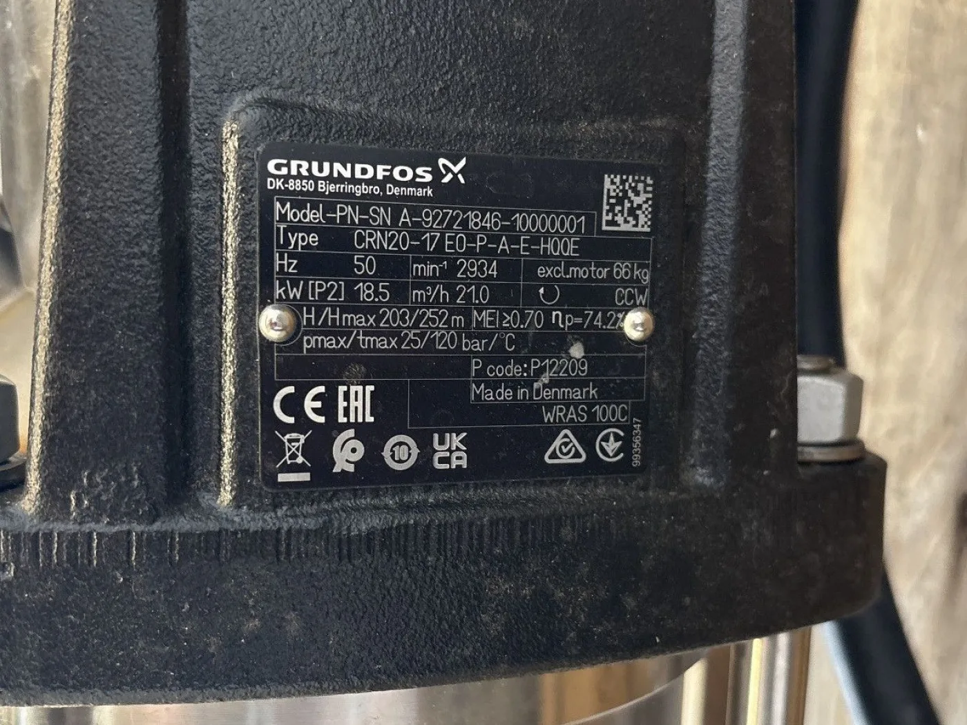 Grundfos CRN20-17 EO-P-A-E-HQQE - Centrifugal Pump - 5