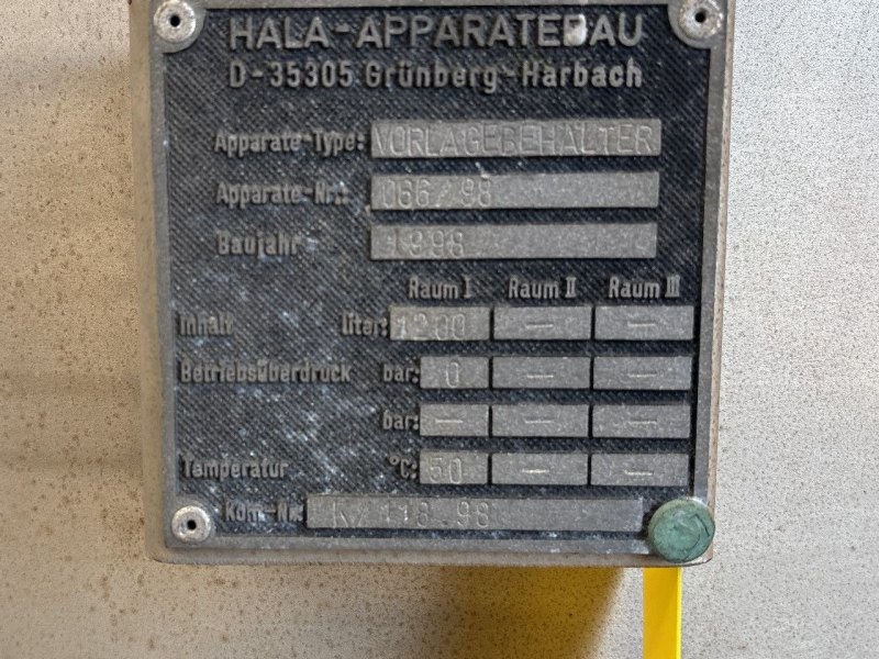Hala 1200 l - Vertical tank