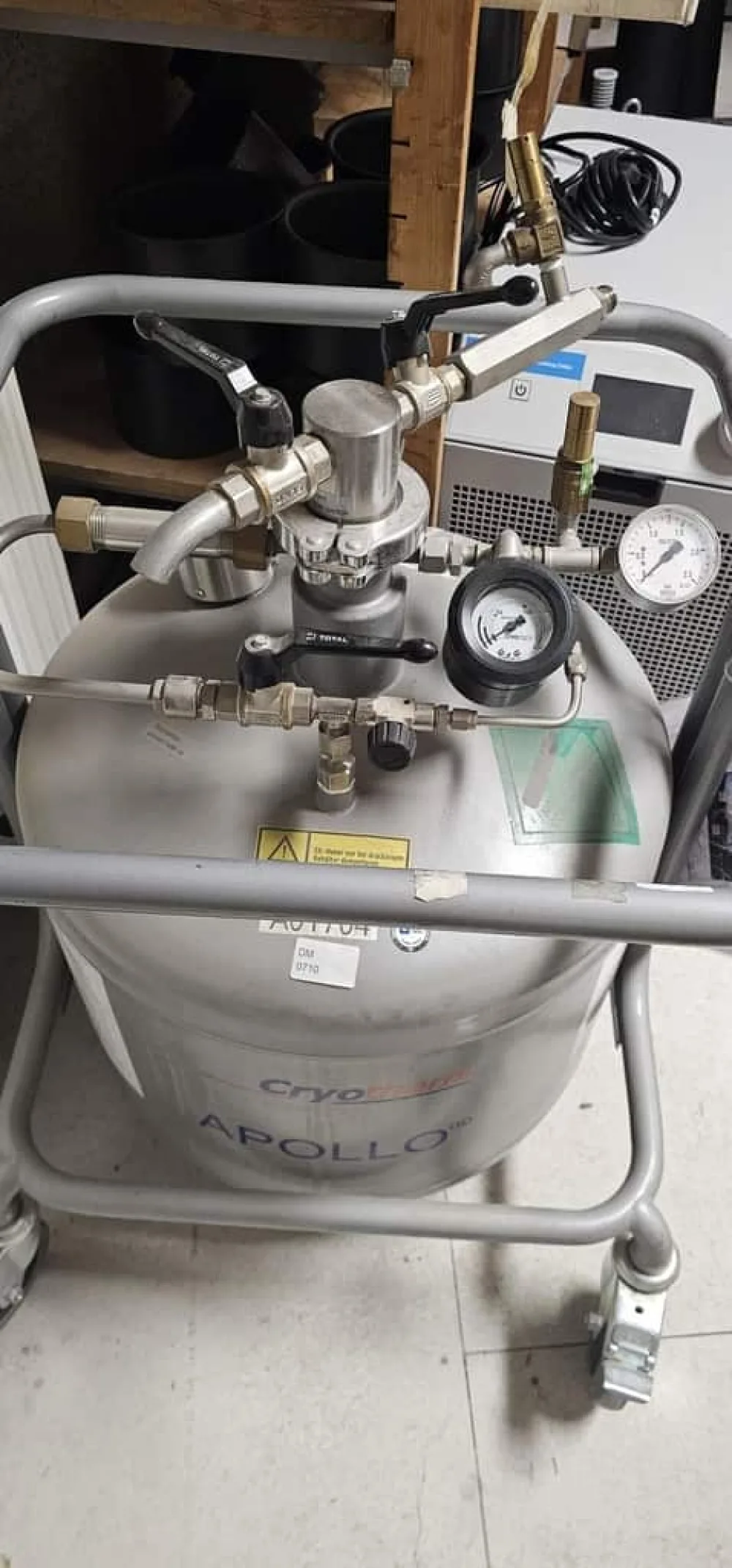 Cryotherm Apollo 50 liter (1,3 bar), Dewar voor Vloeibare Stikstof