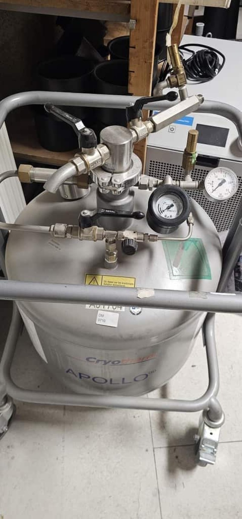 Cryotherm Apollo 50 liter (1,3 bar), Dewar voor Vloeibare Stikstof