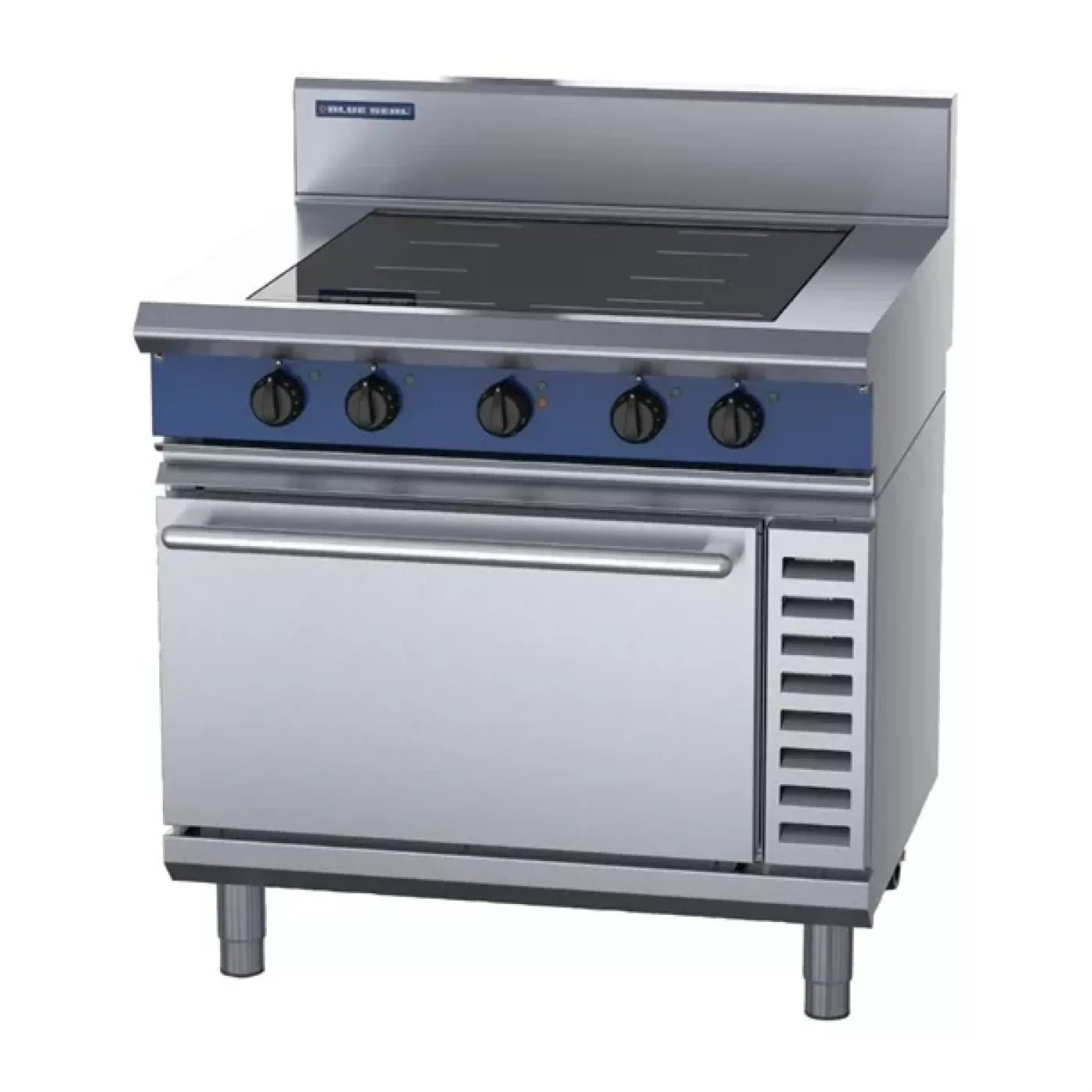 Blue Seal 900mm Induction Oven Range 4 x Full Area 5kW UKIN54F - islandcatering - 1