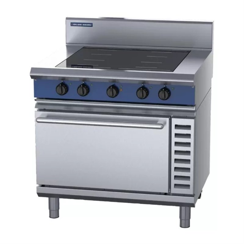 Blue Seal 900mm Induction Oven Range 4 x Full Area 5kW UKIN54F - islandcatering
