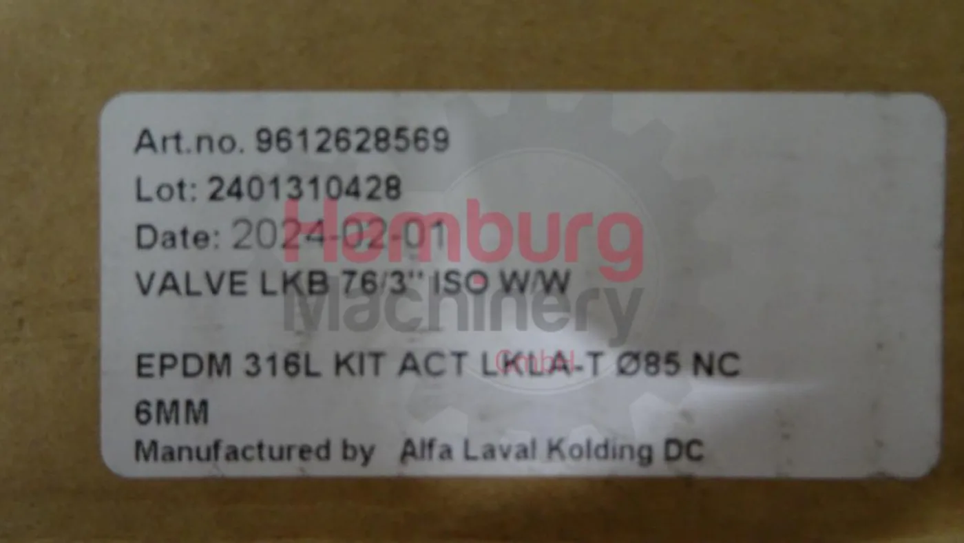 Unused Butterfly Valve - Alfa Laval Valve LKB 76/3'' ISO W/W - 7