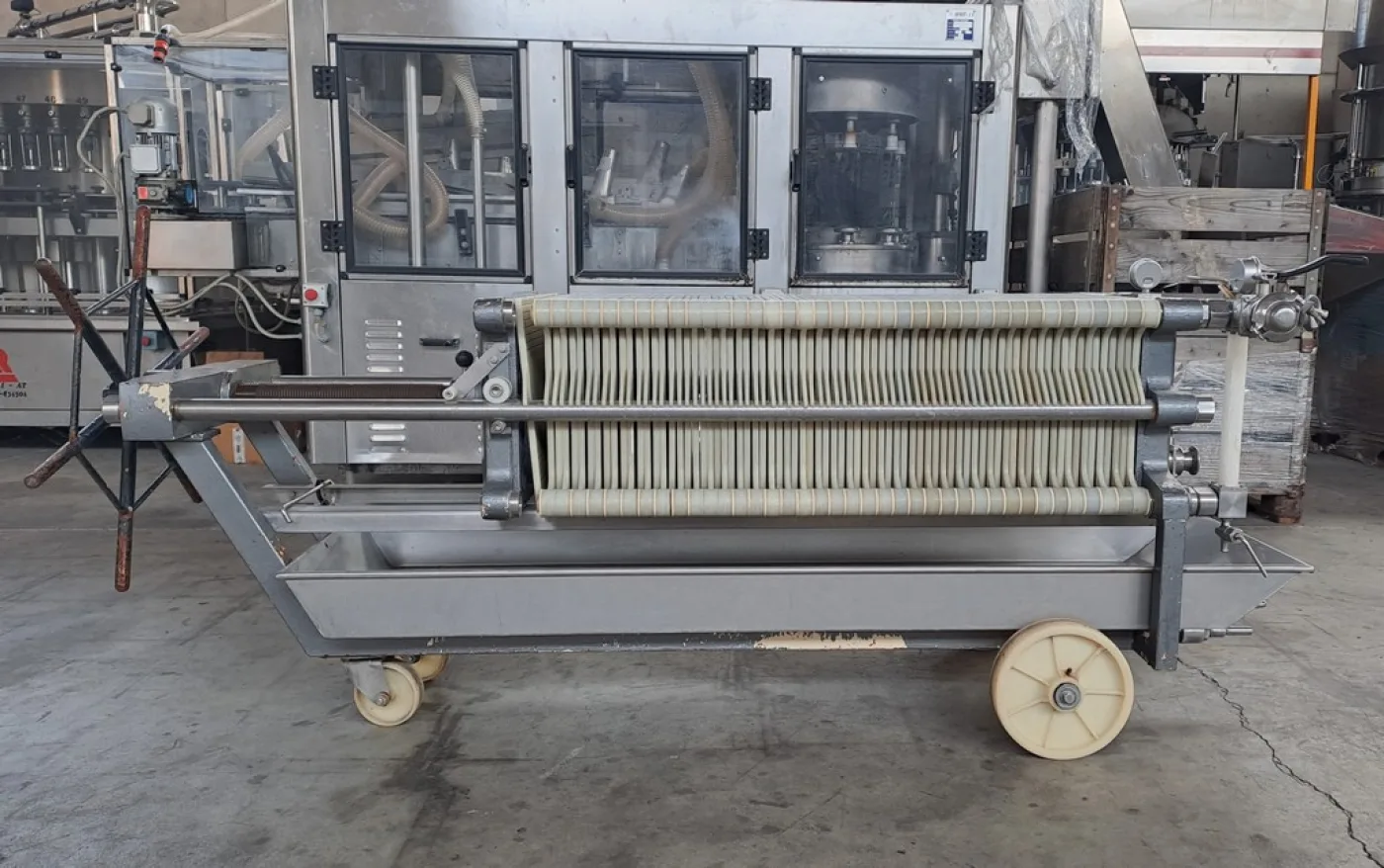 PLATES FILTER 40X40, PAINTED FRAME, 76 PLATES IN PLASTIC MATERIAL, SECOND-HAND MACHINE - 1