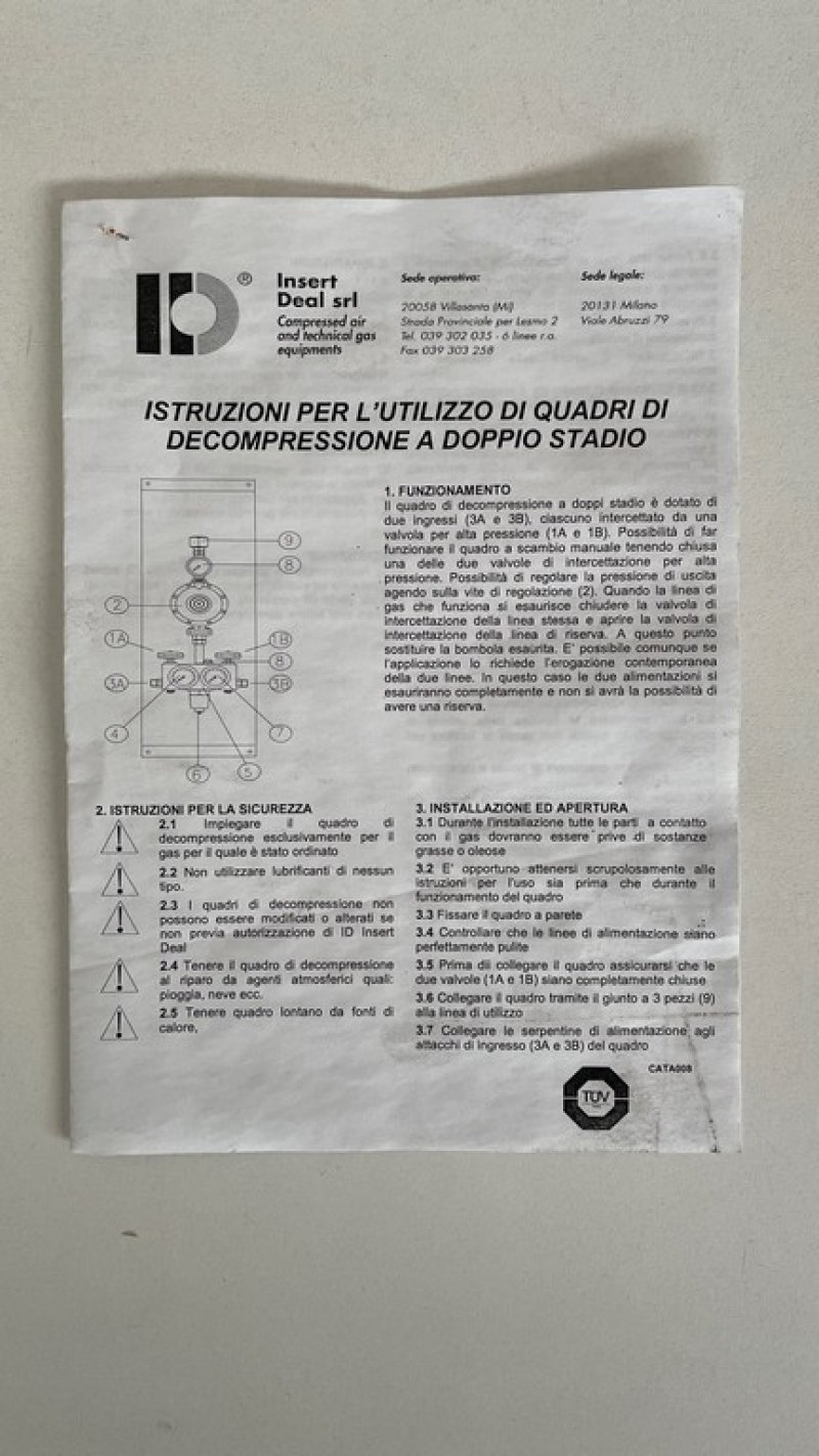 DOUBLE STAGE NITROGEN DISTRIBUTION AND DECOMPRESSION UNIT, SECOND-HAND EQUIPMENT