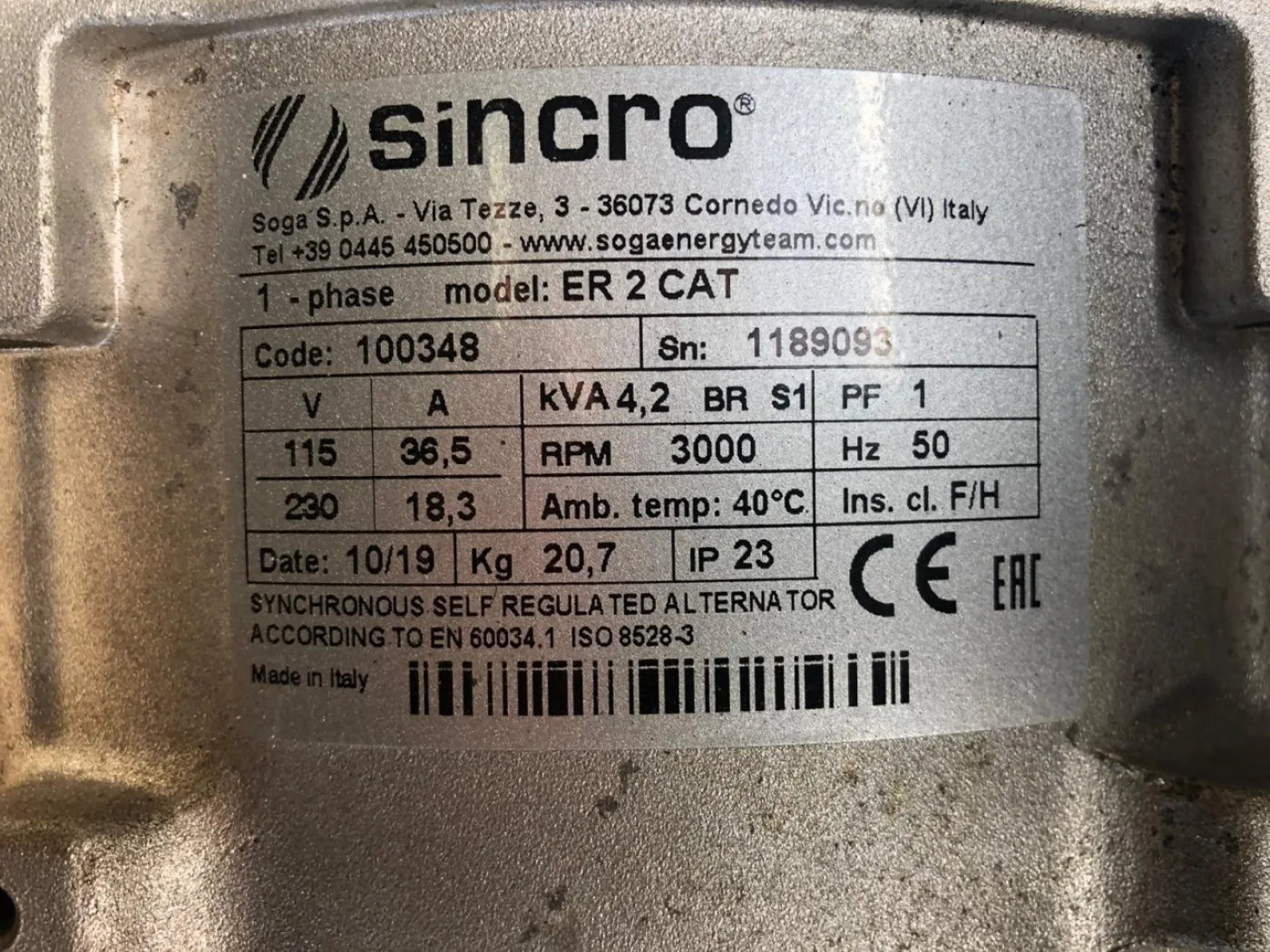 Generator set 4.2 KVA - 2