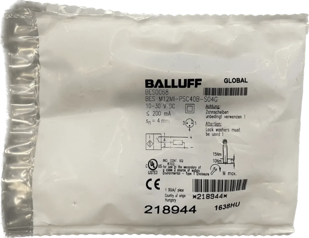 BALLUFF Induktive Standardsensoren mit Vorzugstypen BES M12MI-PSC40B-S04G