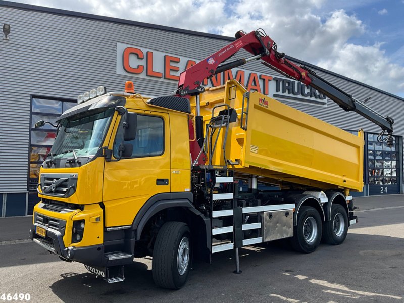 Volvo FMX 410 6x6 Full Steel Manual HMF 14 Tonmeter laadkraan