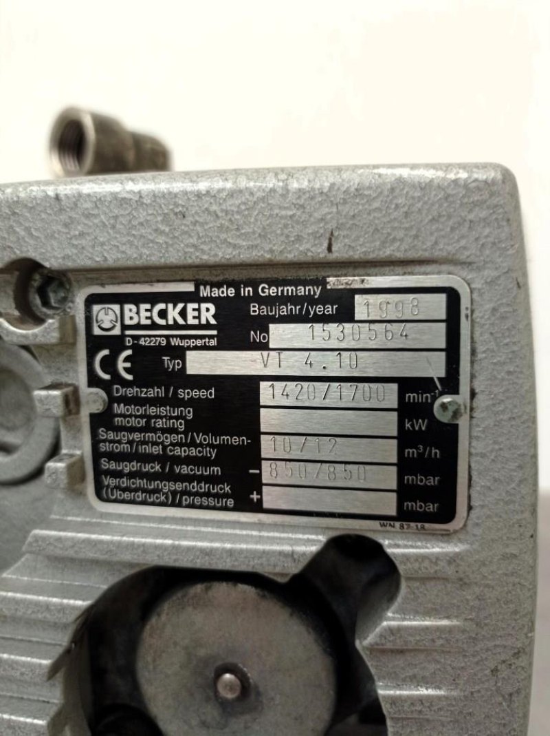 POMPA DA VUOTO – BECKER – MOD. VT 4.10