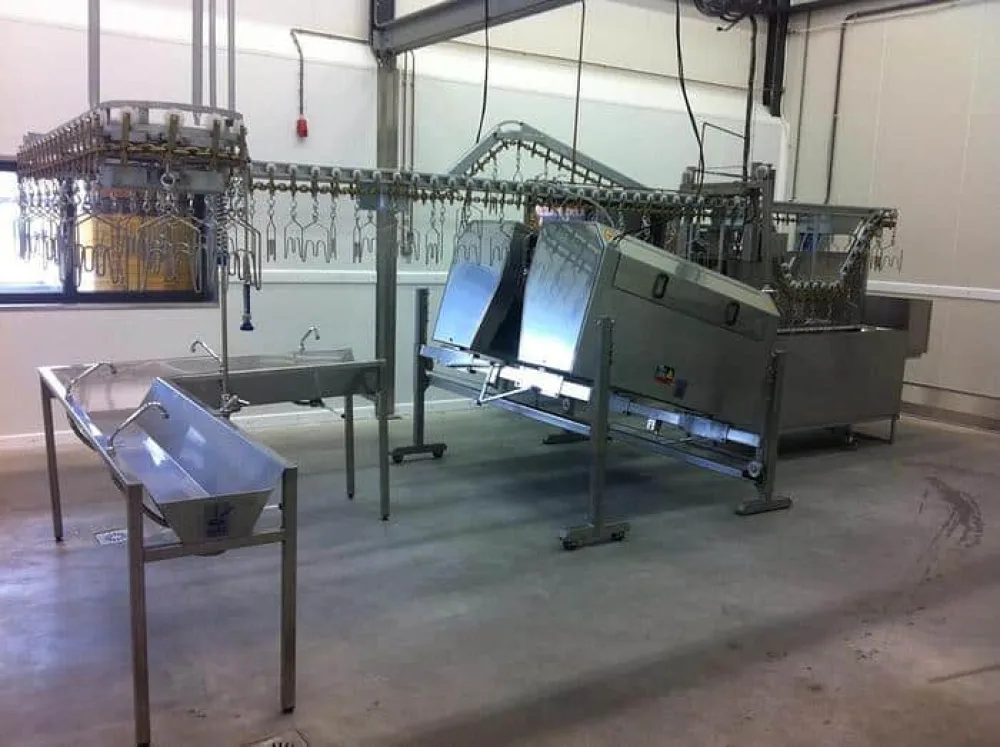 Poultry line conveyor, 180 bph