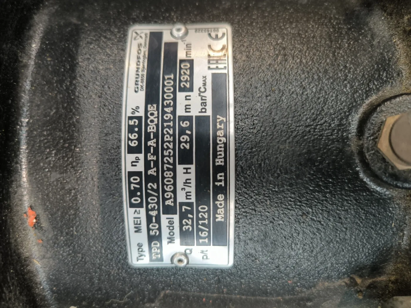 INLINE DOUBLE DRY-ROTOR PUMP GRUNDFOS TPD 50-430/2 A-F-A-BQQE - 7