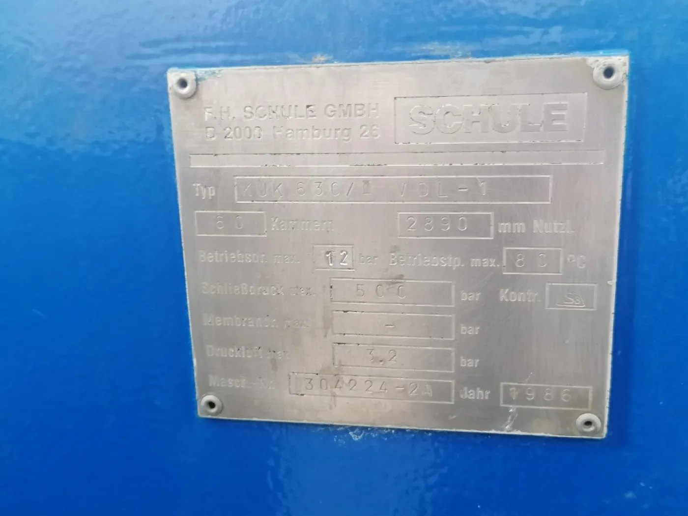 Schule KUK 630/3 VDL-1 - Filterpress - 5