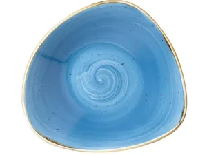 Churchill Stonecast Triangle Bowl Cornflower Blue 235mm (Pack of 12) - islandcatering