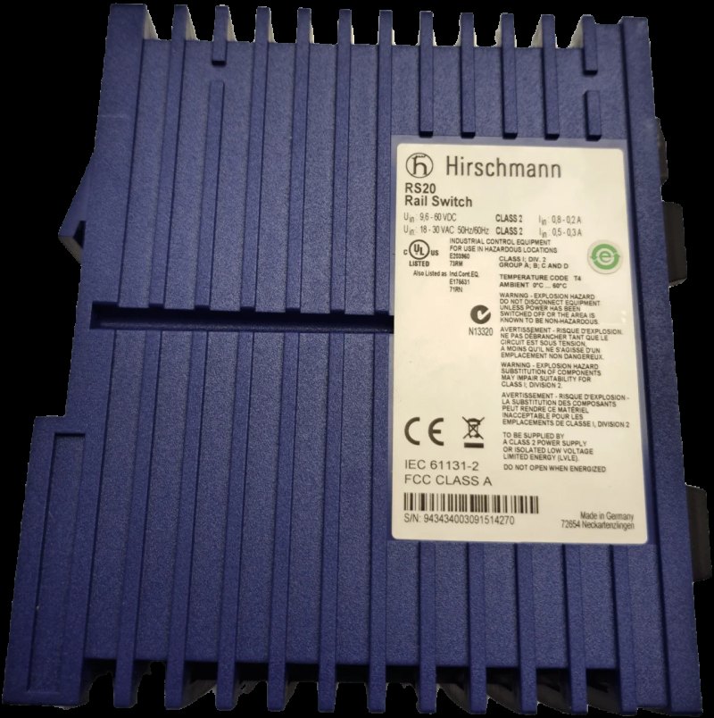 Hirschmann RS20 Rail switch 8 Ports IP20