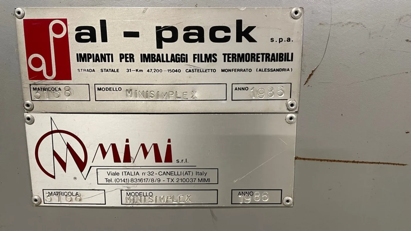 AUTOMATIC MONOBLOCK SHRINKWRAPPER MACHINE TERMOPACK BRAND “AL-PACK “MIMI””, SECOND-HAND MACHINE. - 7