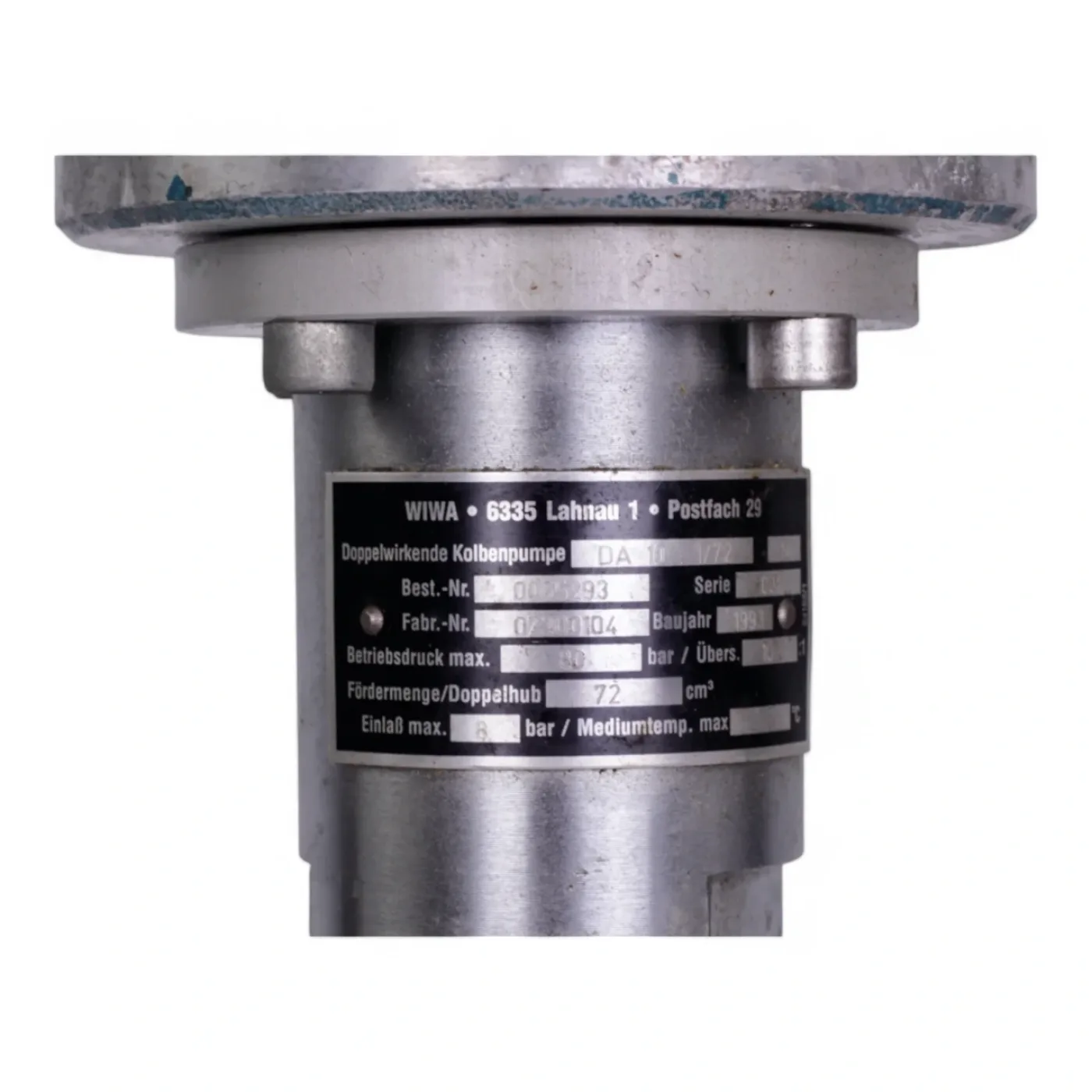 WIWA Niederdruckpumpe DA 10 1/72 0055293 Kolbenpumpe - 2