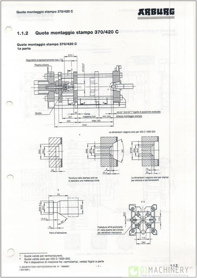 1999 ARBURG 420C 1000-350 IN0338