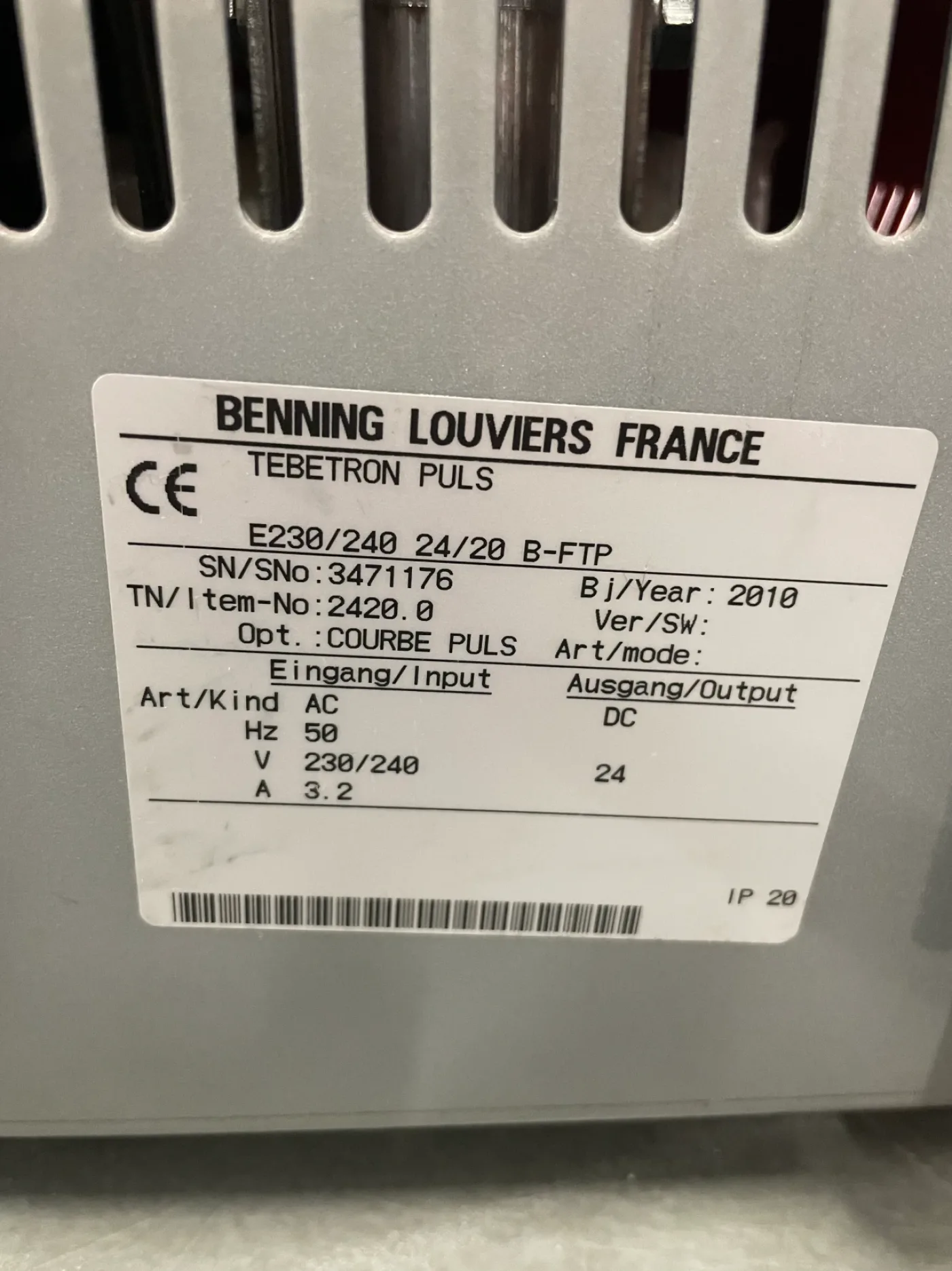 Tebetron Puls / Benning E230/240 24/20 B-FTP Batterieladegerät - 2