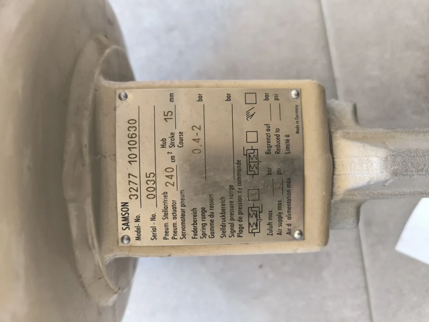 PROPORTIONAL VALVE SAMSON DN25 PN40 WITH PNEUMATIC ACTUATOR 324102 - 4