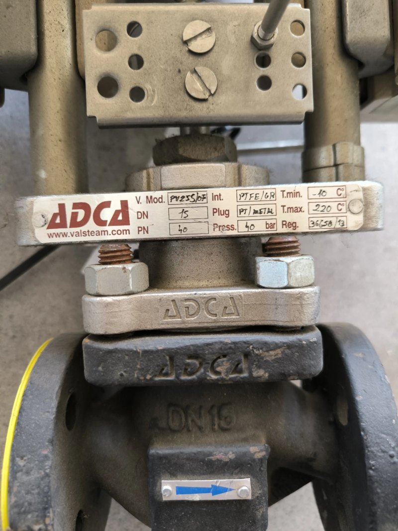 PROPORTIONAL CONTROL VALVE ADCA DN15 PN40 ATEX WITH SAMSON 4746 LIMIT SWITCH