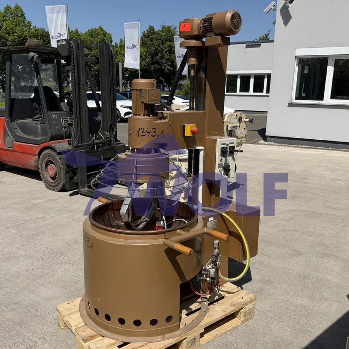 Krokant-Kochrührwerk HOPPE - Type KR-30, mit Kupferkessel ca. 30 Liter Inhalt. - 1