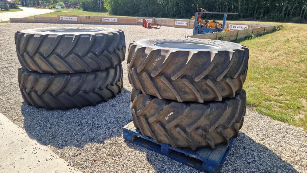 Set of 650/65R42 &amp; 540/65R30 Continental tyres on fixed rims