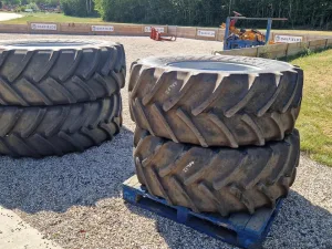 Set of 650/65R42 &amp; 540/65R30 Continental tyres on fixed rims