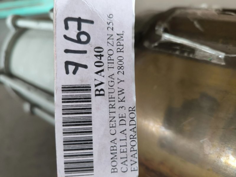 USED CALELLA TYPE ZN 256 CENTRIFUGAL PUMP