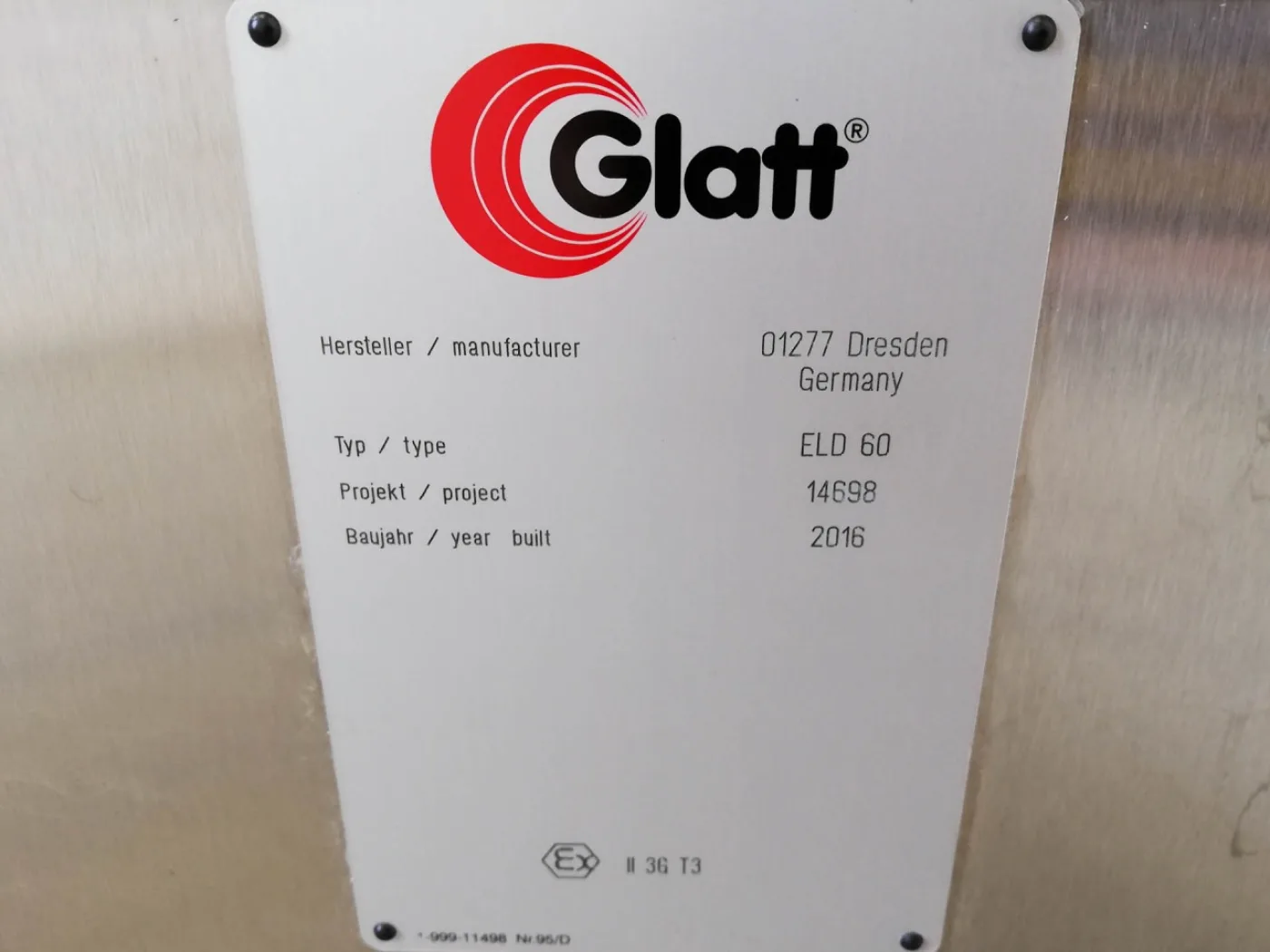 Glatt ELD-60 - Lifting/tilting machine - 4
