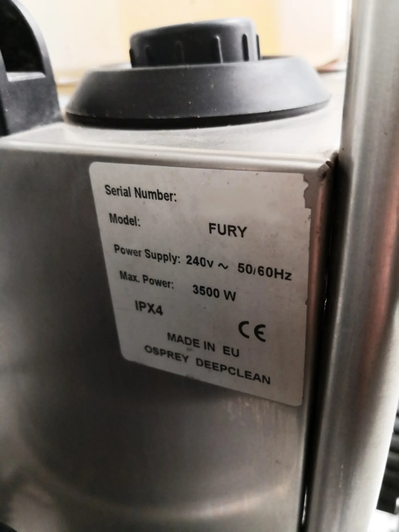 MACCHINA PER LA PULIZIA A VAPORE – OSPREY DEEPCLEAN – MOD. FURY - 8