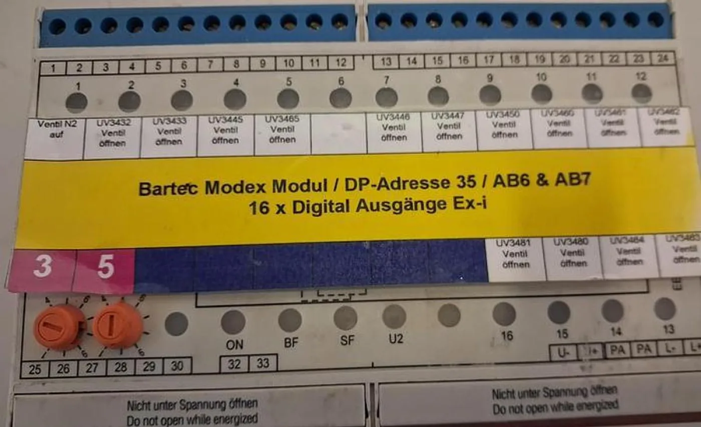Bartec Modex PROFIBUS DP-Modul mit DP-Adresse 35 digitales Ex-i Ausgangsmodul - 4