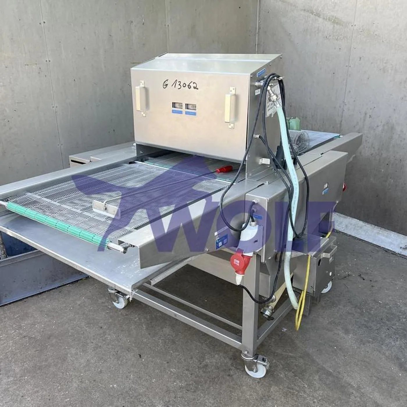 Disc-Coater RADEMAKER - Modell GS mit ca. 620 mm Gitterband. - 2
