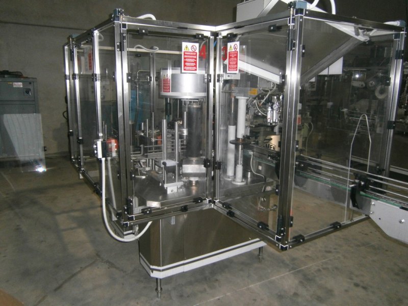 LABELLING MACHINE ETICAP SYSTEM 3 LOACKING HEADS 2 STATIONS FOR APPLY LABEL AND BACK LABEL SECOND-HAND MACHINE