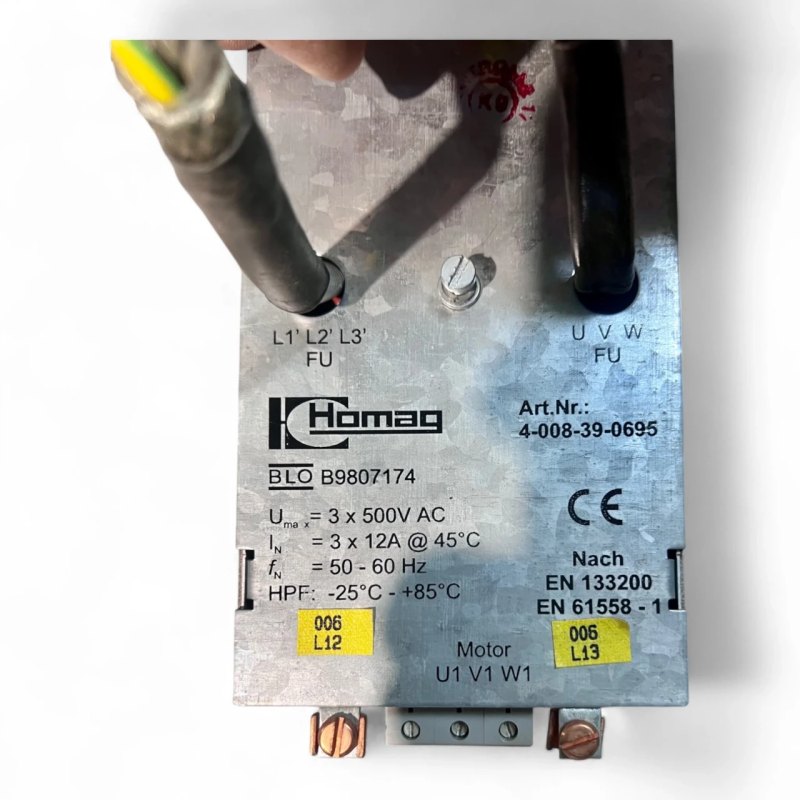 HOMAG Funkentstörfilter BLO B9807174 3x500 V AC 12 A – Artikelnummer 4-008-39-0695