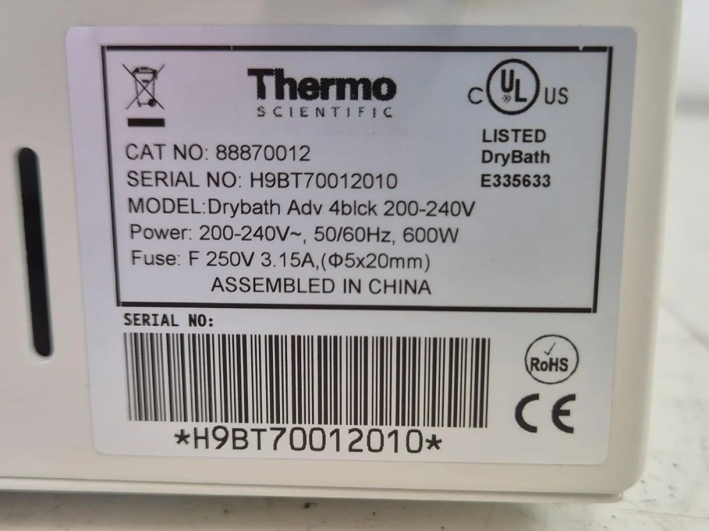 Thermo Scientific Adv 4 Block Drybath 200-24V - 5
