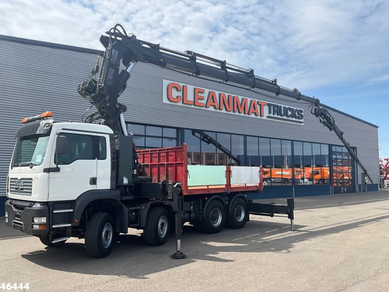 MAN TGA 41.363 8x4 Manual Full steel Hiab 80 Tonmeter laadkraan + Fly-Jib