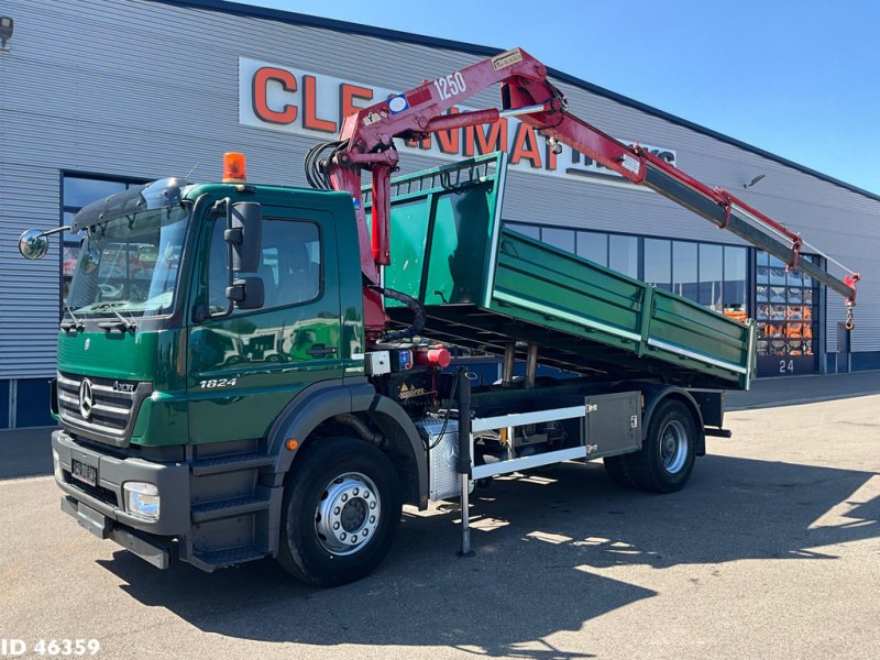 Mercedes-Benz Axor 1824 Manual Full steel HMF 12 Tonmeter laadkraan