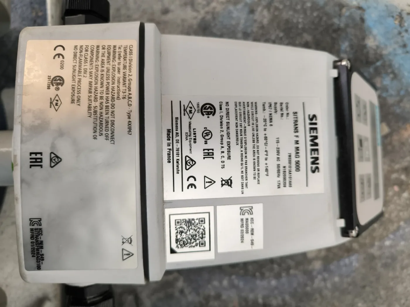 FLOW METER SIEMENS SITRANS FM MAG 3100 WITH TRANSMITTER SITRANS FM MAG 5000 - 4