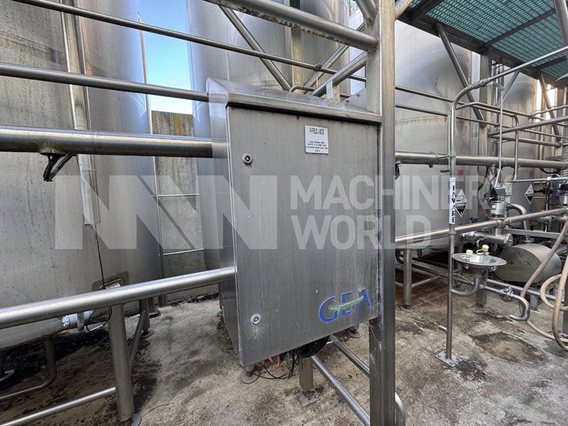 40,000 LPH GEA 4-Tank (3,000L) 1-Channel Automatic CIP System Plant