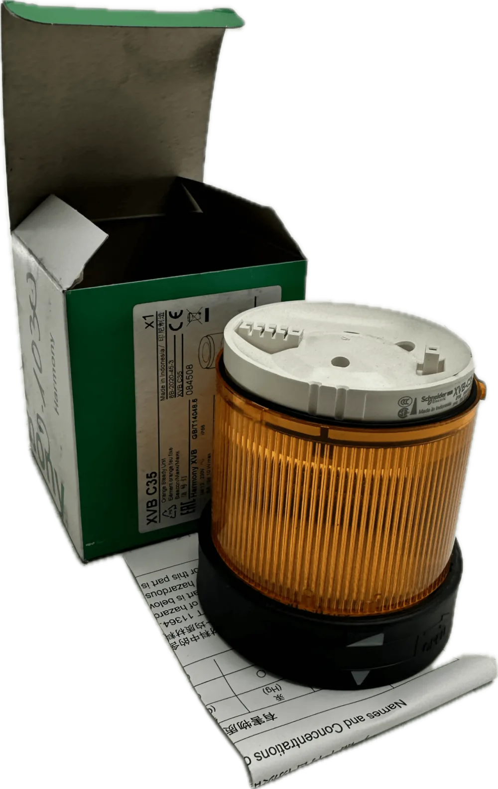 Schneider Elektric XVBC35 Leuchtelement, Dauerlicht, orange