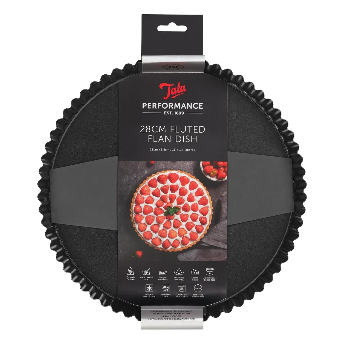 Tala Performance Eclipse Non-Stick 28cm x 3.5cm Tart Tin - islandcatering - 1