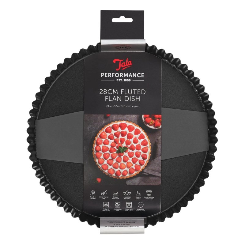 Tala Performance Eclipse Non-Stick 28cm x 3.5cm Tart Tin - islandcatering
