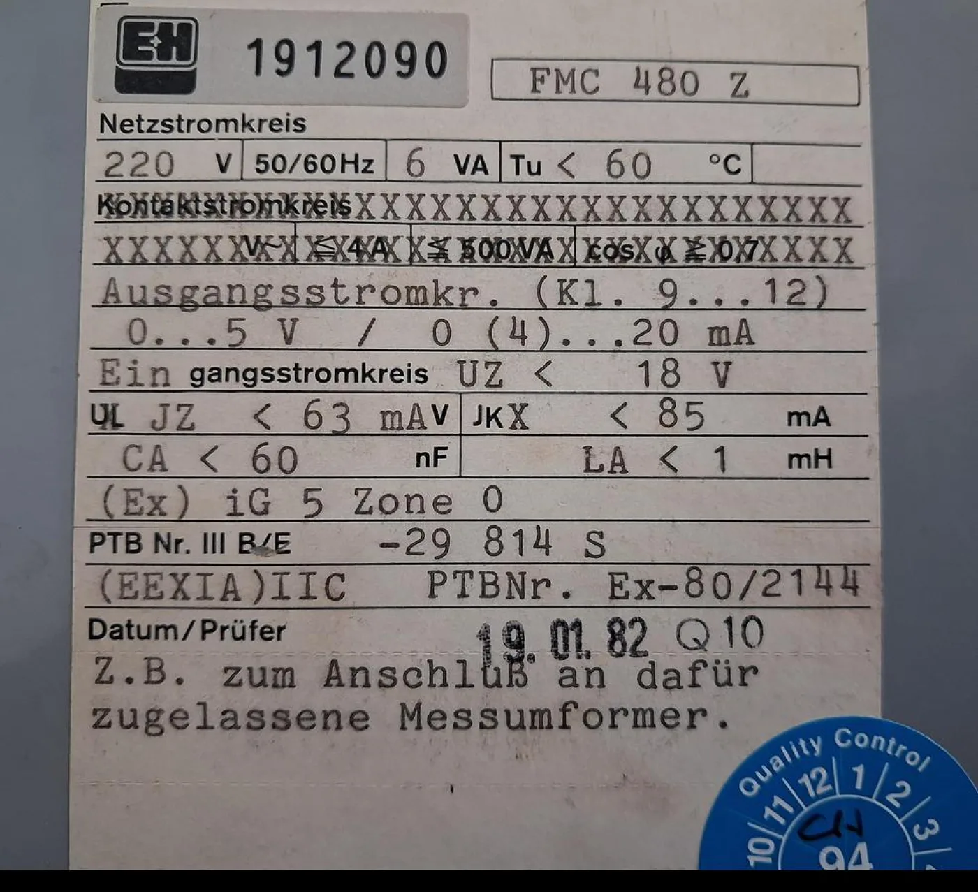 Endress+Hauser FMC 480 Z Level Measurement Converter - 5